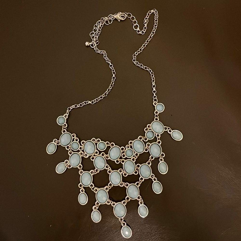 Blue statement necklace